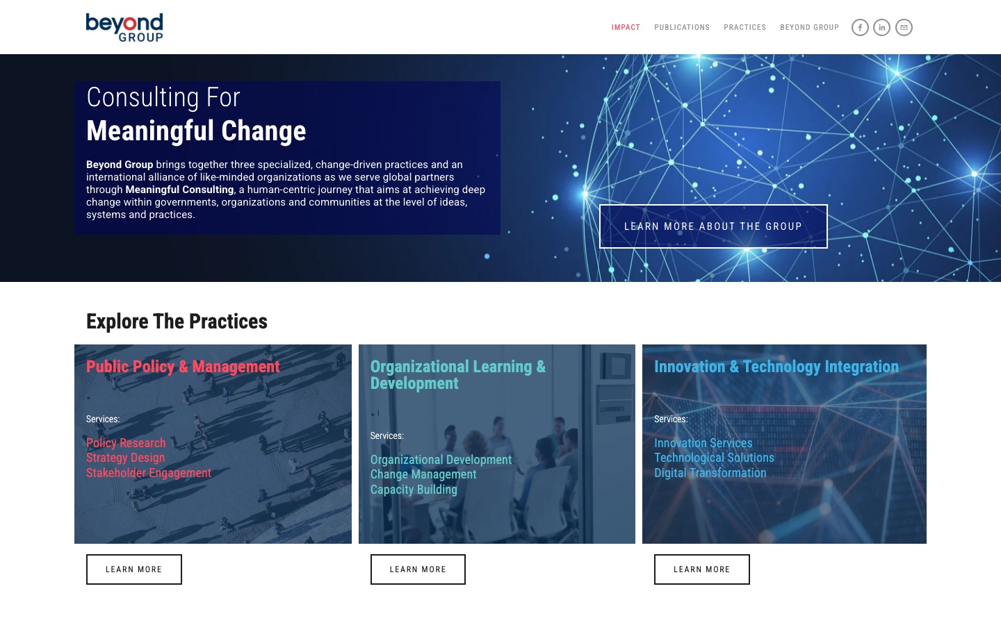 Beyond Group — website by QWERTY