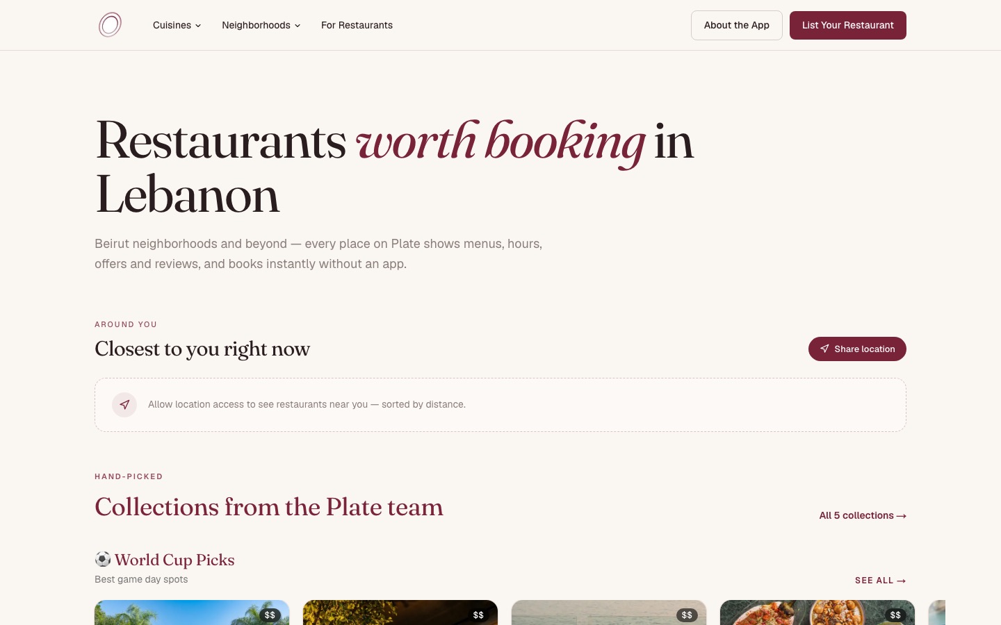 Plate — website by QWERTY